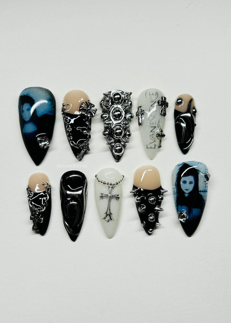 Dark Romantic Gothic Press On Nails