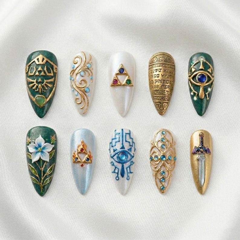 Mystic Heroic Symbol Fantasy Press On Nails