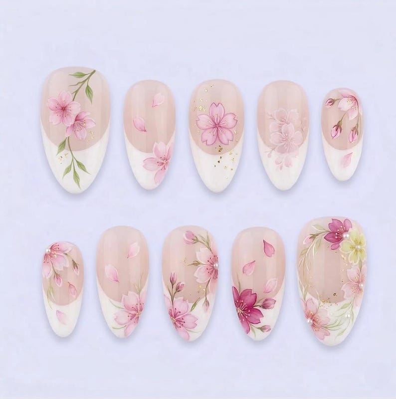 Romantic Blossom Elegance Press On Nails