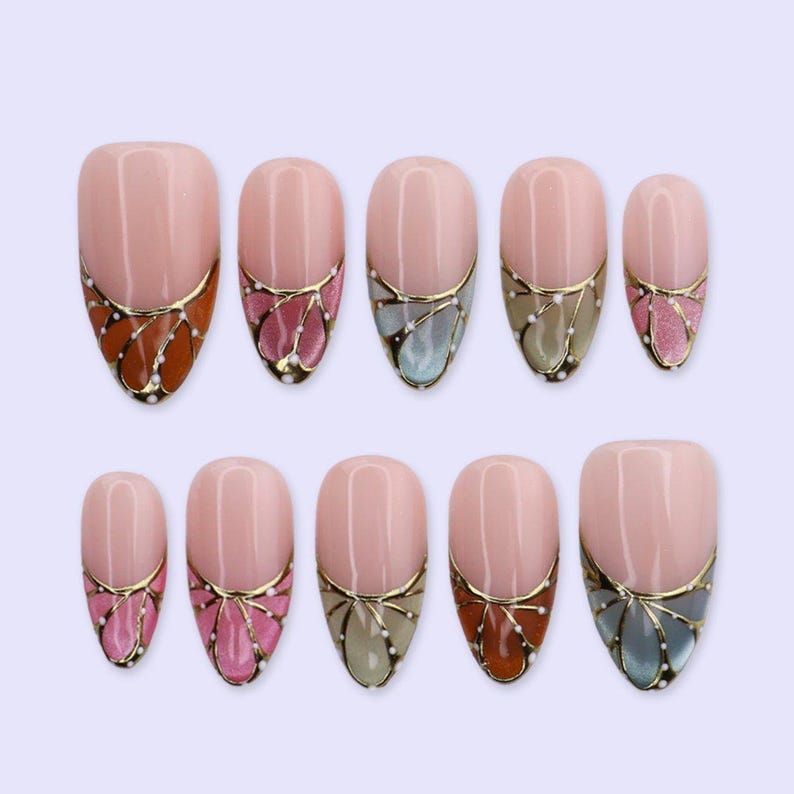 Ethereal Butterfly Cat Eye Press On Nails