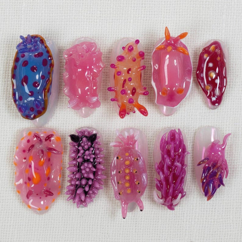 Ocean Inspired 3D Sea Treasure Luxury Press On Nails