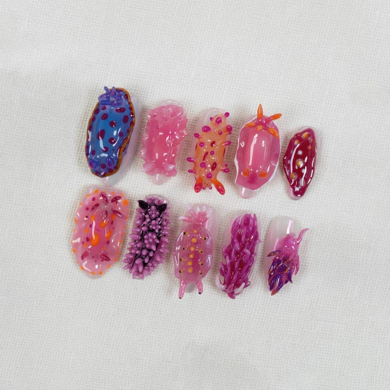 Ocean Inspired 3D Sea Treasure Luxury Press On Nails