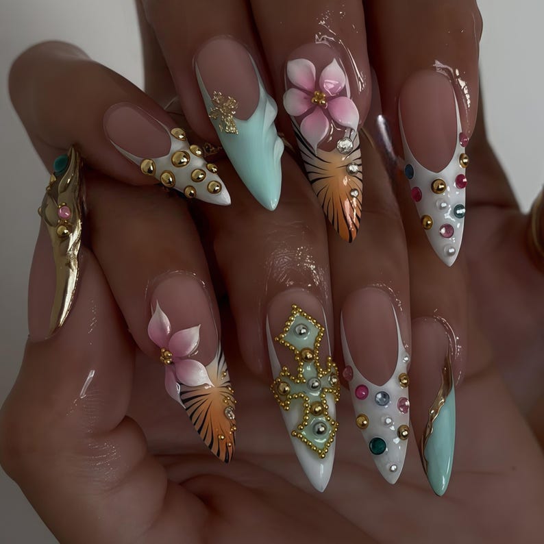 Boho Jewel Fusion Press On Nails