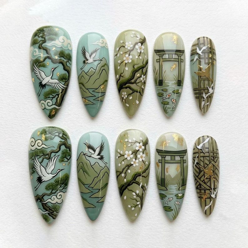 Majestic Scenic Landscape Press On Nails