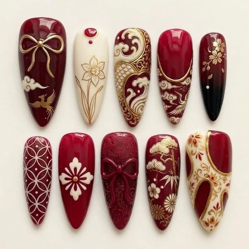 Vintage Ornamental Elegance Press On Nails