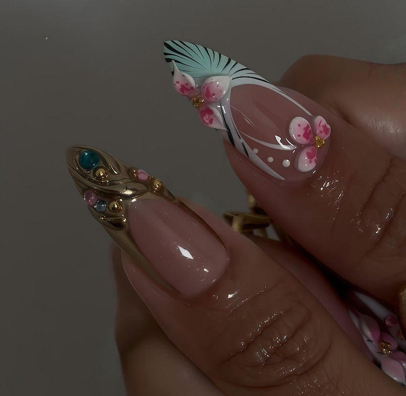 Boho Jewel Fusion Press On Nails