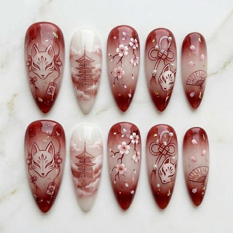 Natural Chic Accent Press On Nails
