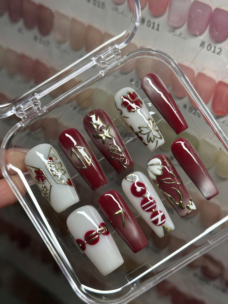Colorful Pop Concert Glam Press On Nails