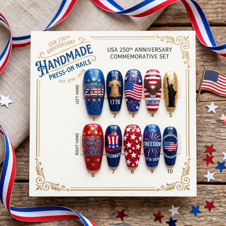 Luxury Firework Celebration Press On Nails