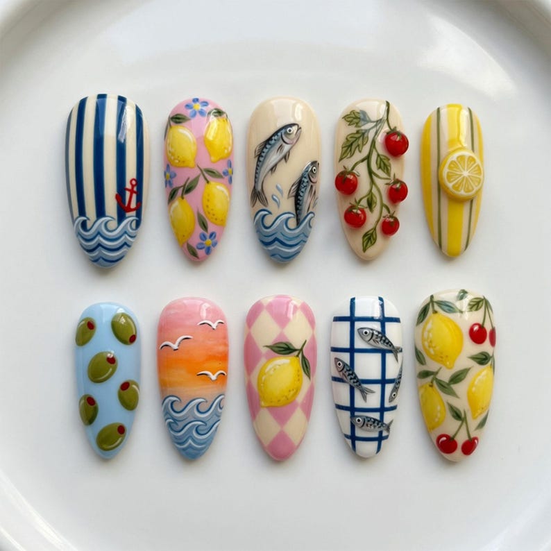 Royal Crimson Relic Press On Nails