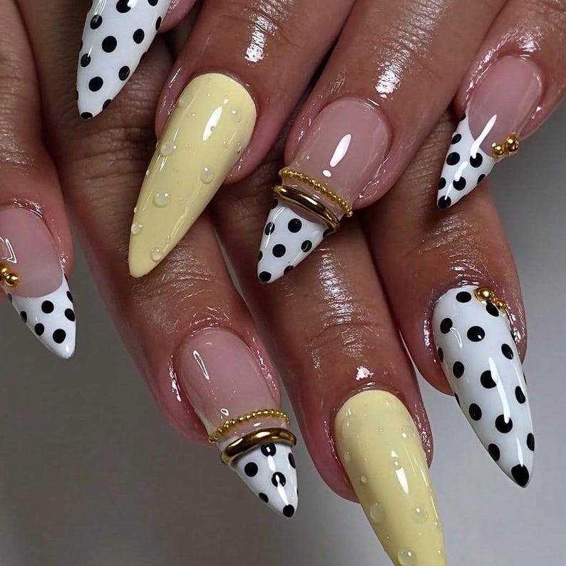 Playful Polka Dot Press On Nails