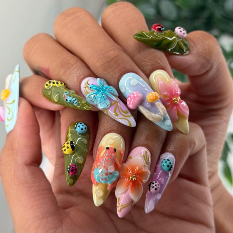 Enchanted Forest Fantasy Press On Nails