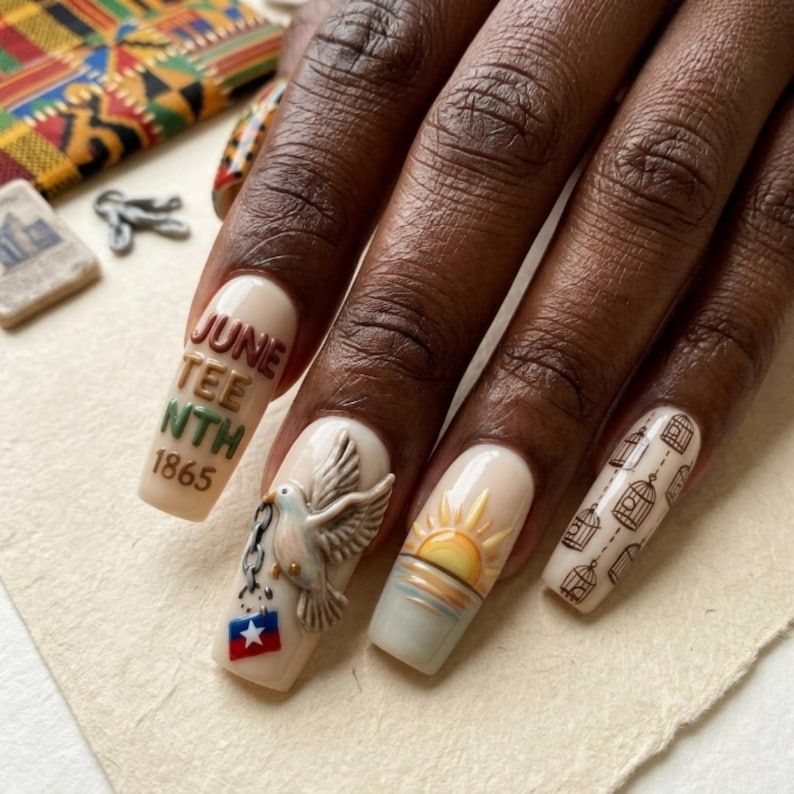 Heritage Sunrise Celebration Press On Nails