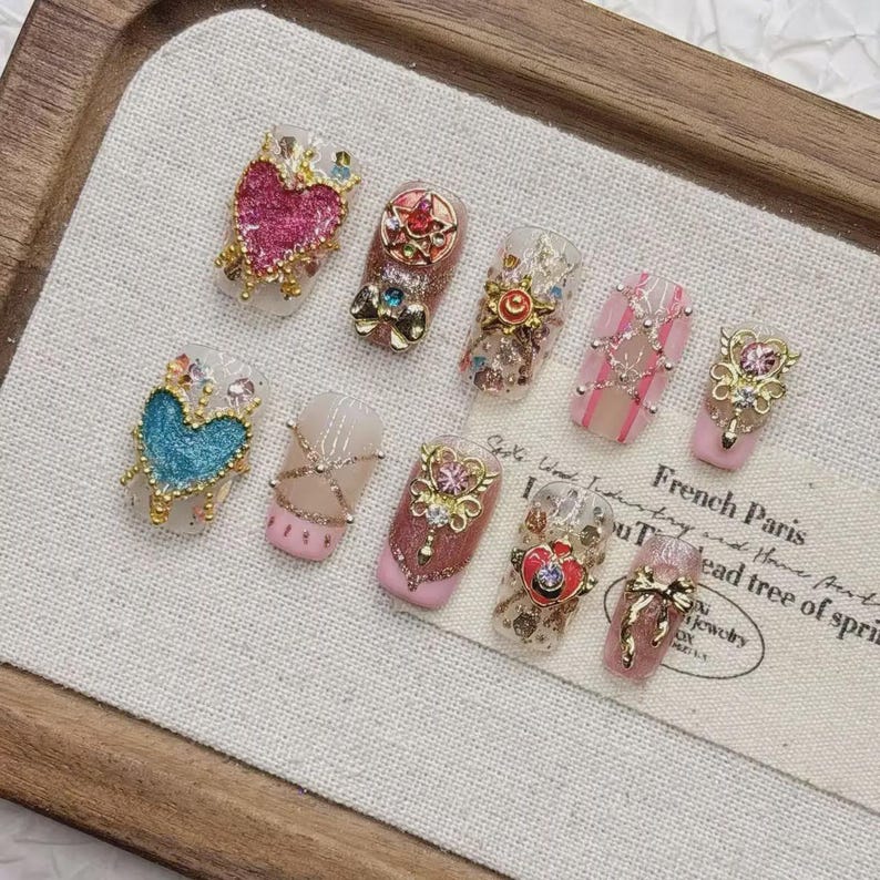 Celestial Moon Elegance Press On Nails