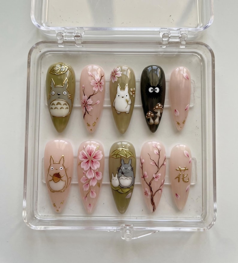 Whimsical Woodland Blossom Press On Nails