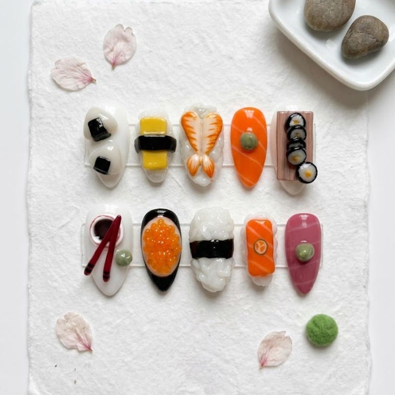 Cute Gourmet Delight Press On Nails