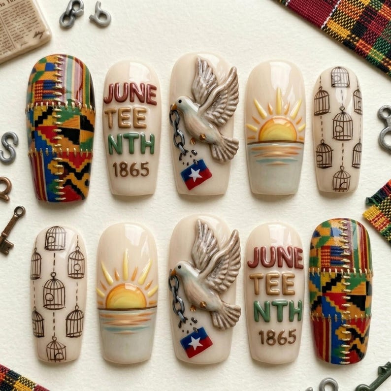 Heritage Sunrise Celebration Press On Nails