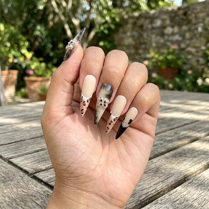 Celestial Gothic Feline Press On Nails
