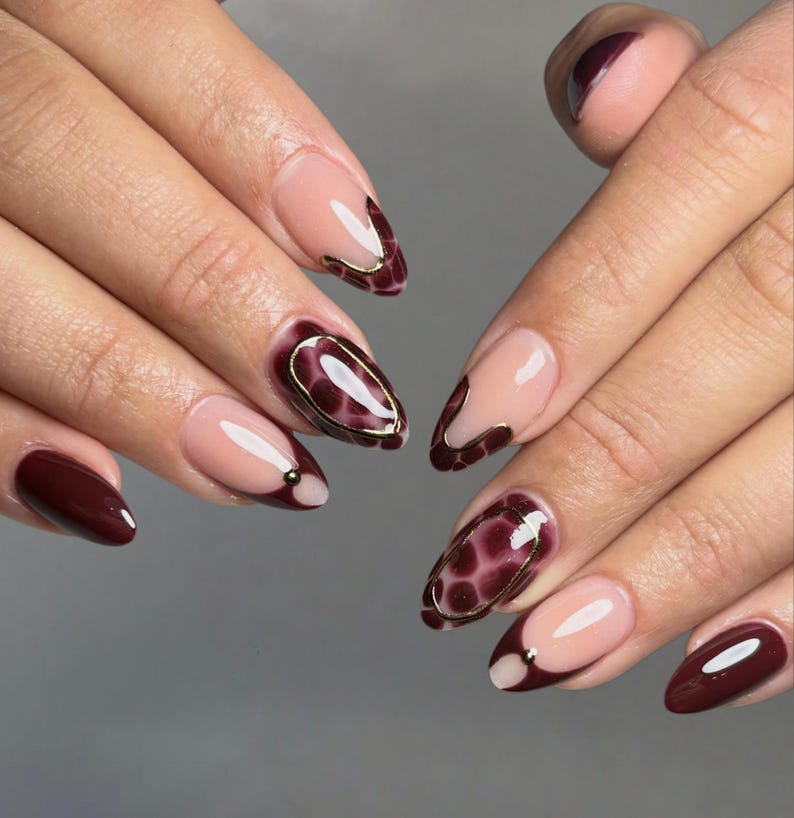 Dark Gothic Spiderweb Press On Nails