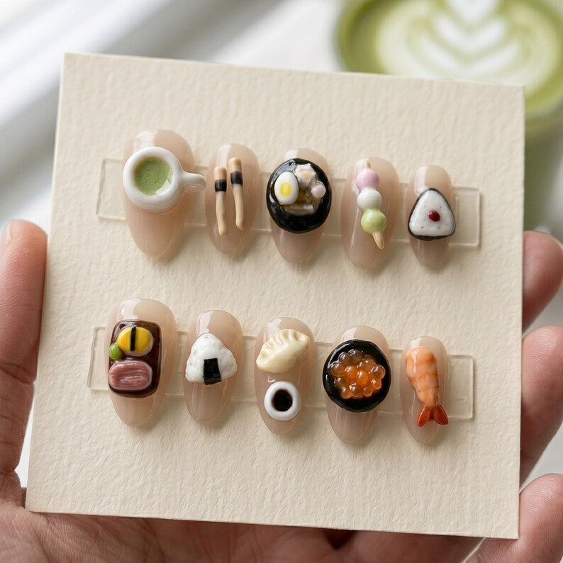 Cute Food Inspired Press On Nails