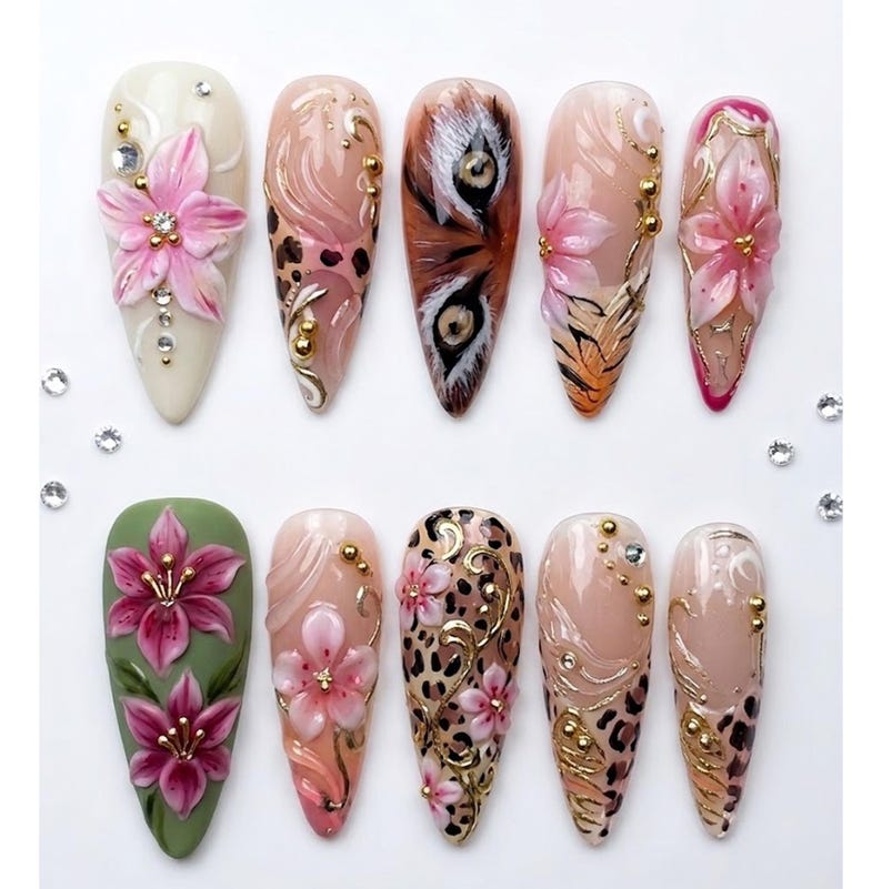 Mystical Night Gothic Press On Nails