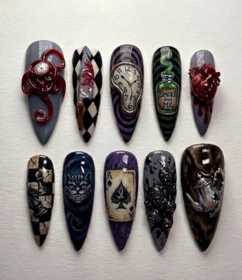 Dark Fairytale Fantasy Press On Nails