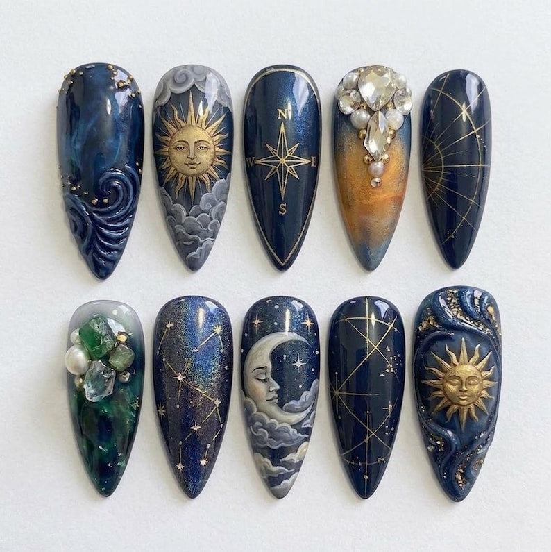 Vintage Enchanted Gothic Press On Nails