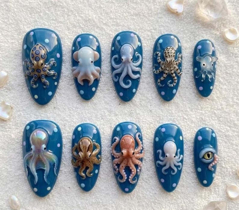 Cute Ocean Adventure Press On Nails