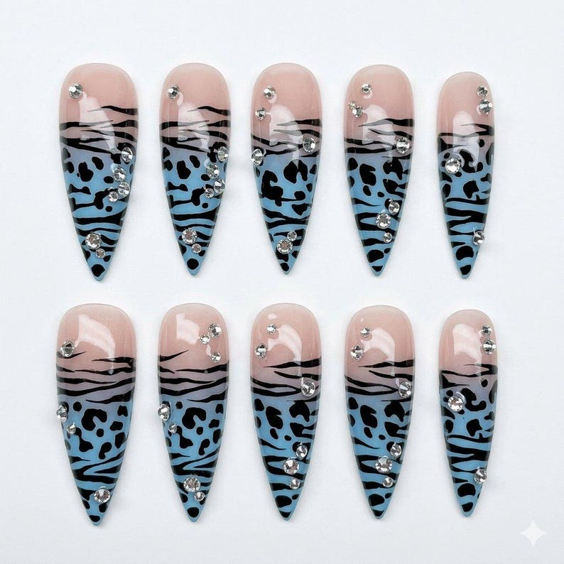 Ocean Wild Pattern Press On Nails