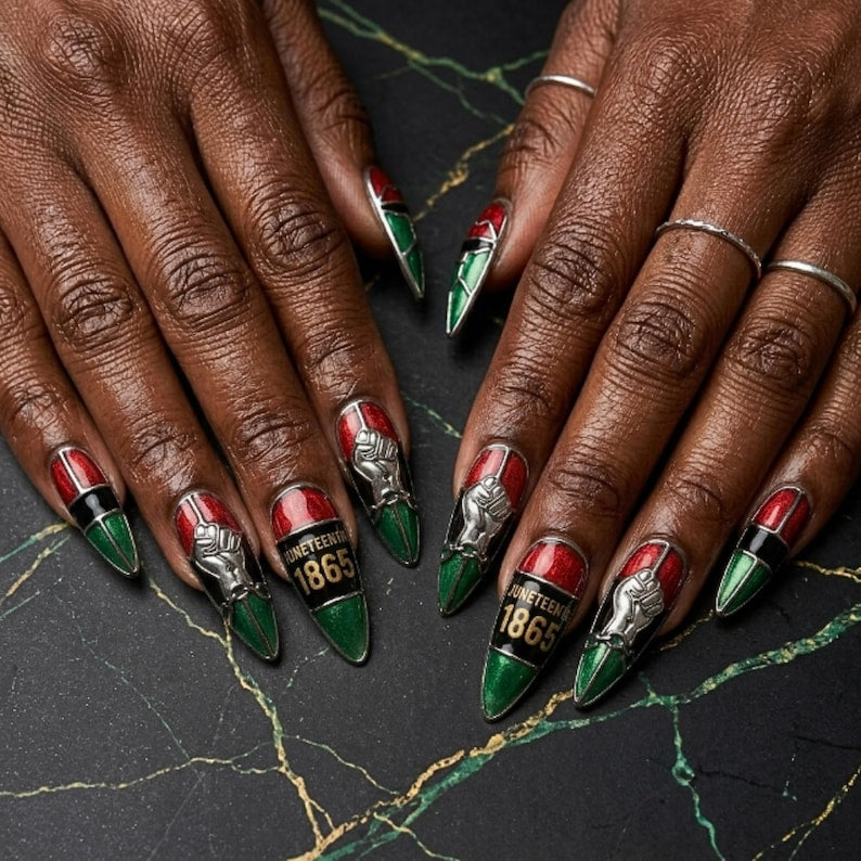 Whimsical Holiday Workshop Press On Nails
