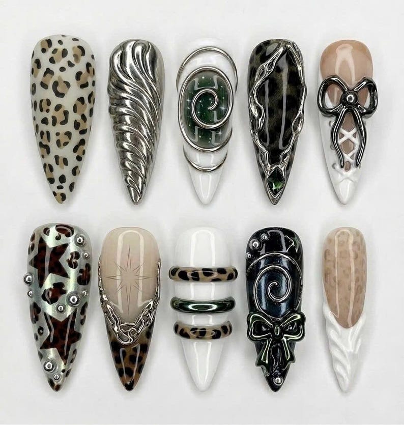 Playful Spooky Whimsical Press On Nails