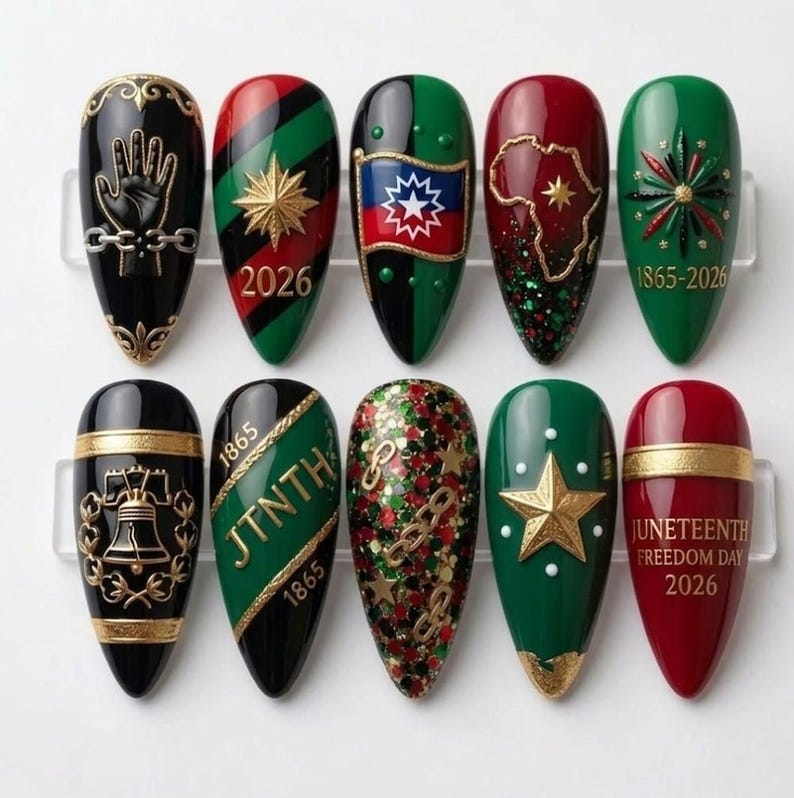 Bold Heritage Celebration Press On Nails