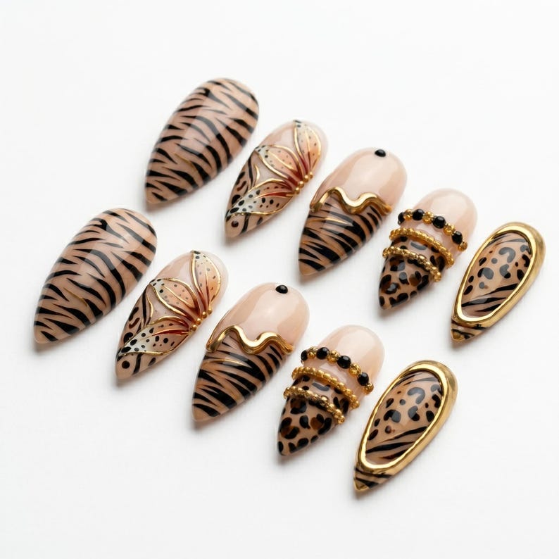 Luxury Wild Pattern Press On Nails
