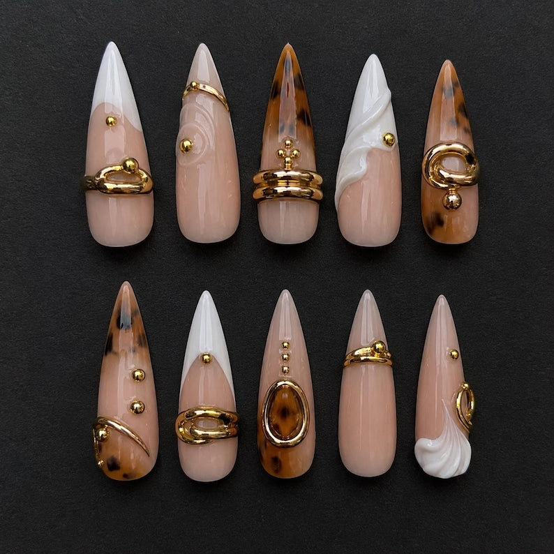 Grunge Chrome Wild Style Press On Nails