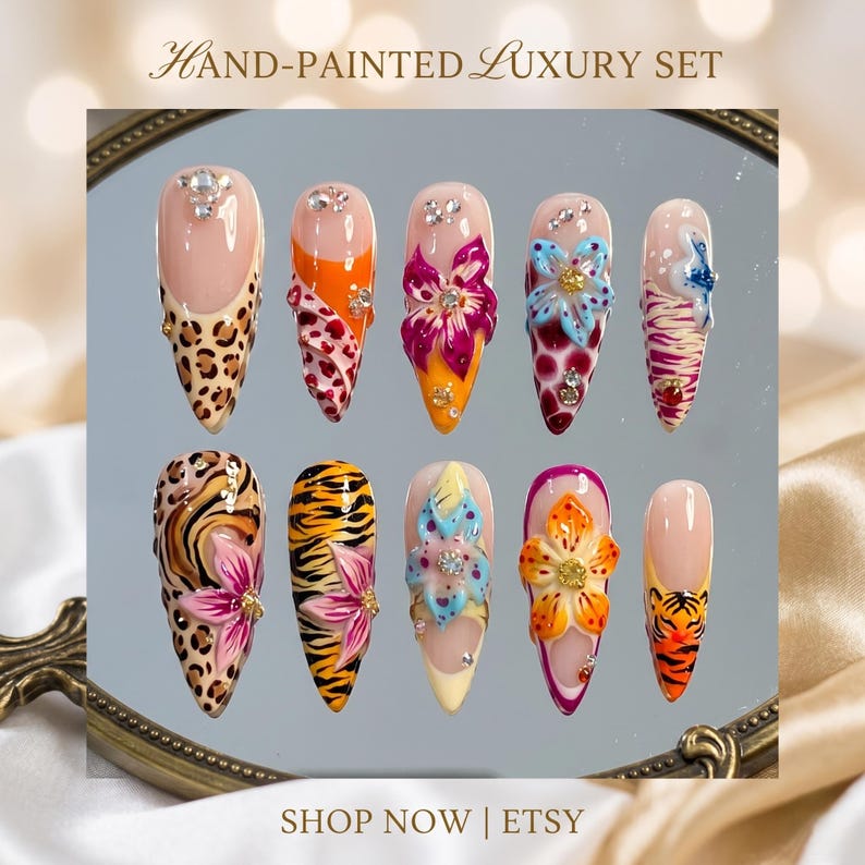 Floral Wild Luxe Press On Nails