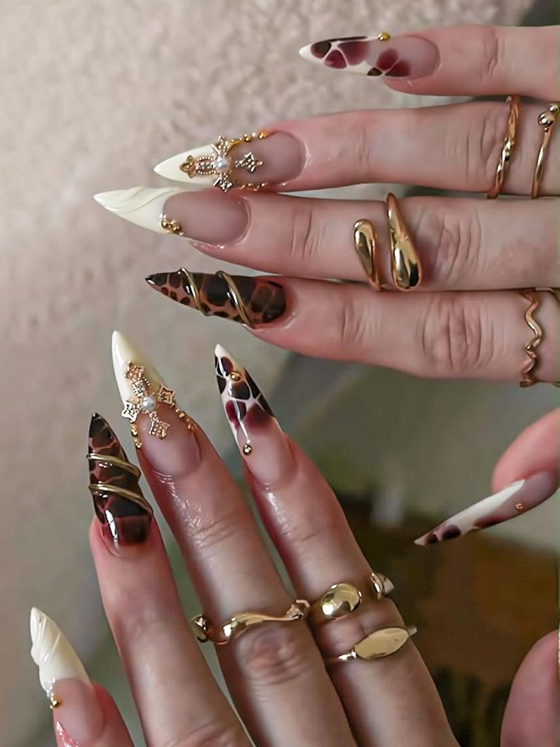 Contemporary Wild Elegance Press On Nails