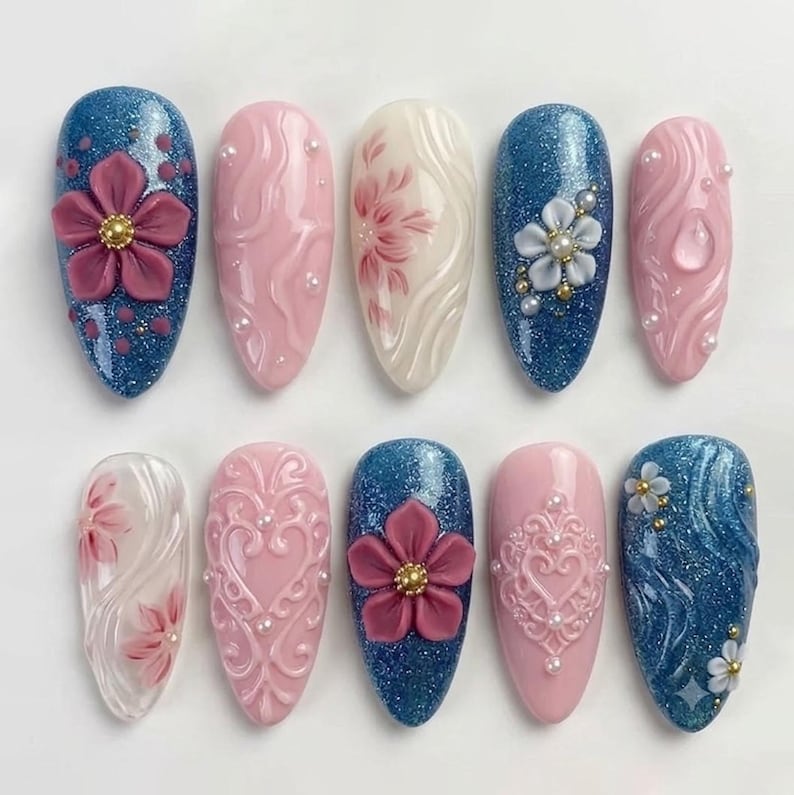 Pastel Bloom Elegance Press On Nails