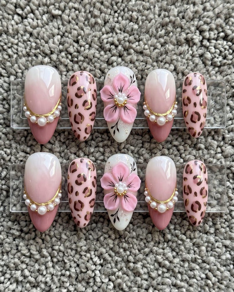 Elegant Nature Glow Press On Nails