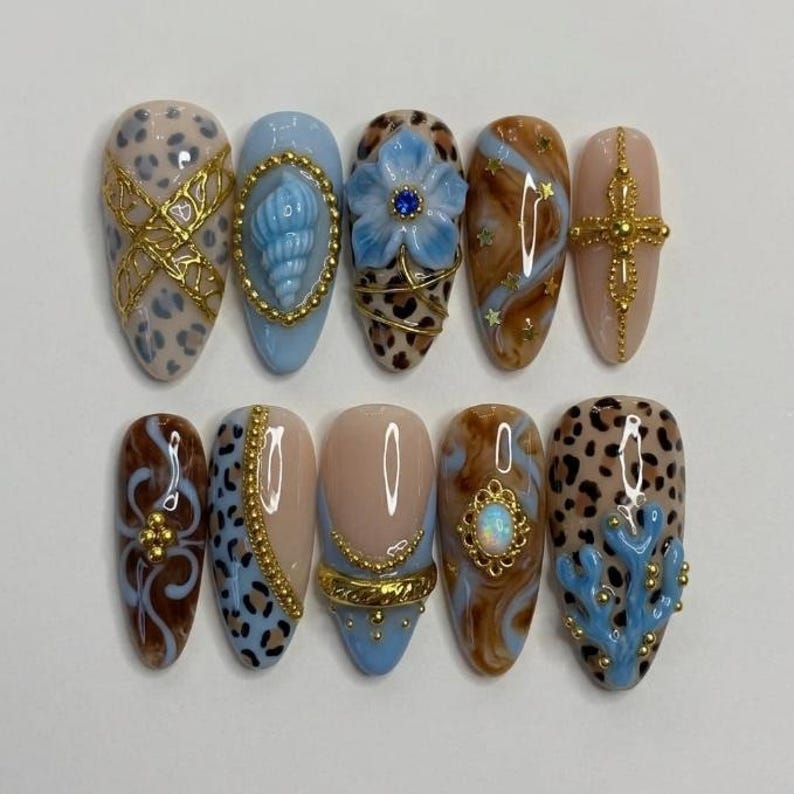 Elegant Aurora Glow Press On Nails