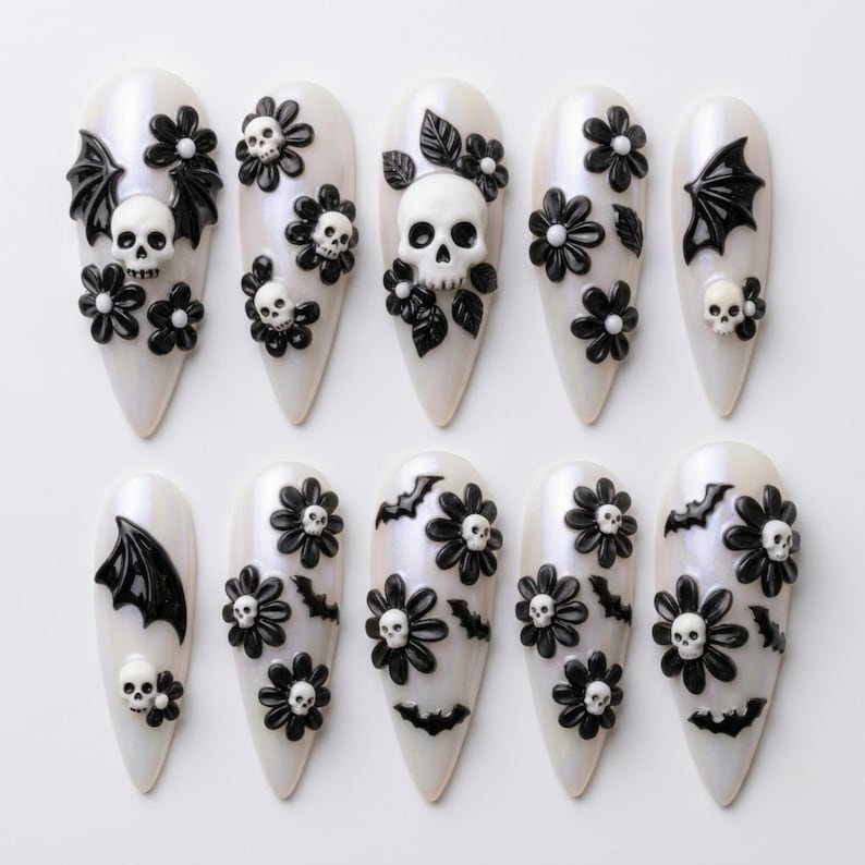 Spooky Pumpkin Night Press On Nails