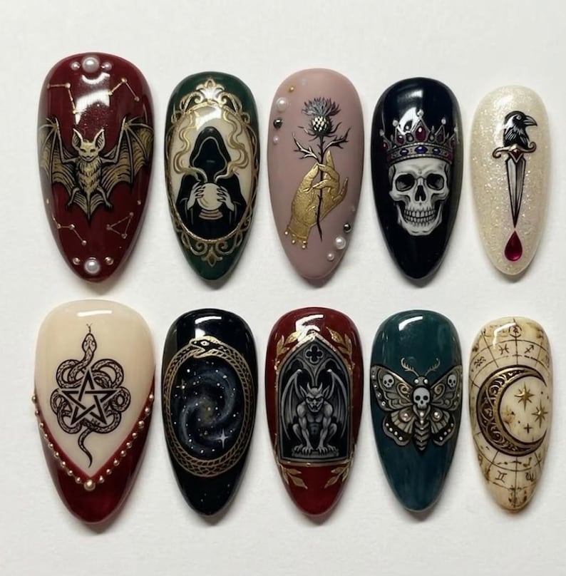 Dark Ritual Gothic Elegance Press On Nails
