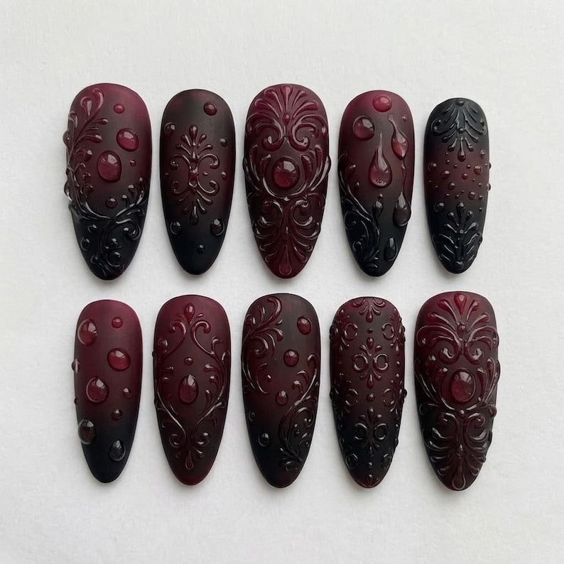 Ornate Baroque Gothic Press On Nails